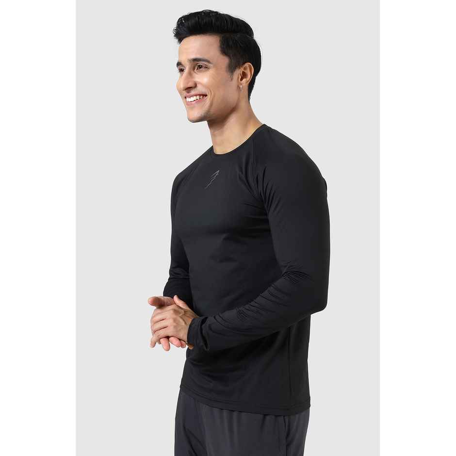 Fuaark Men's Core Full Sleeve GYM T-shirt | Black - XL