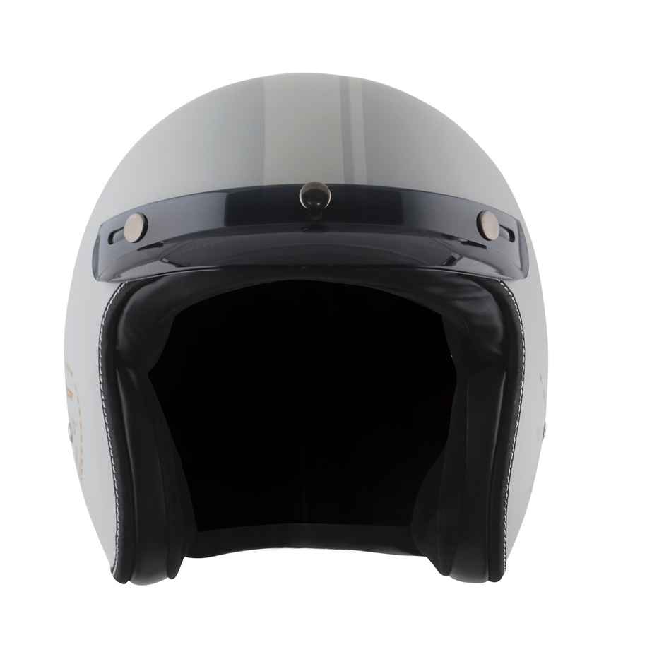 Axor Retro Jet Euro Globe Isi Ece And Dot Certified Open Face Helmet - Dull Cool Grey Helmet - M