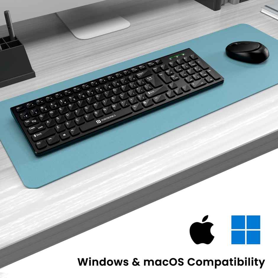 Portronics Wireless Keyboard & Mouse Combo(Black)