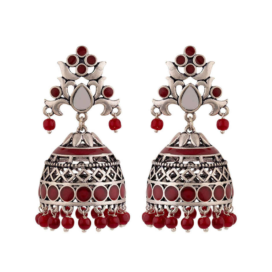 Voylla Rangabati Cutwork and Beads Earrings