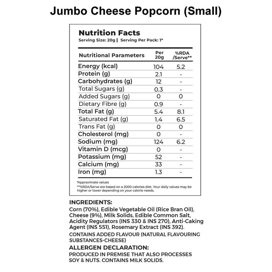 4700BC Cheese Popcorn I Jumbo size I Zero Palm Oil