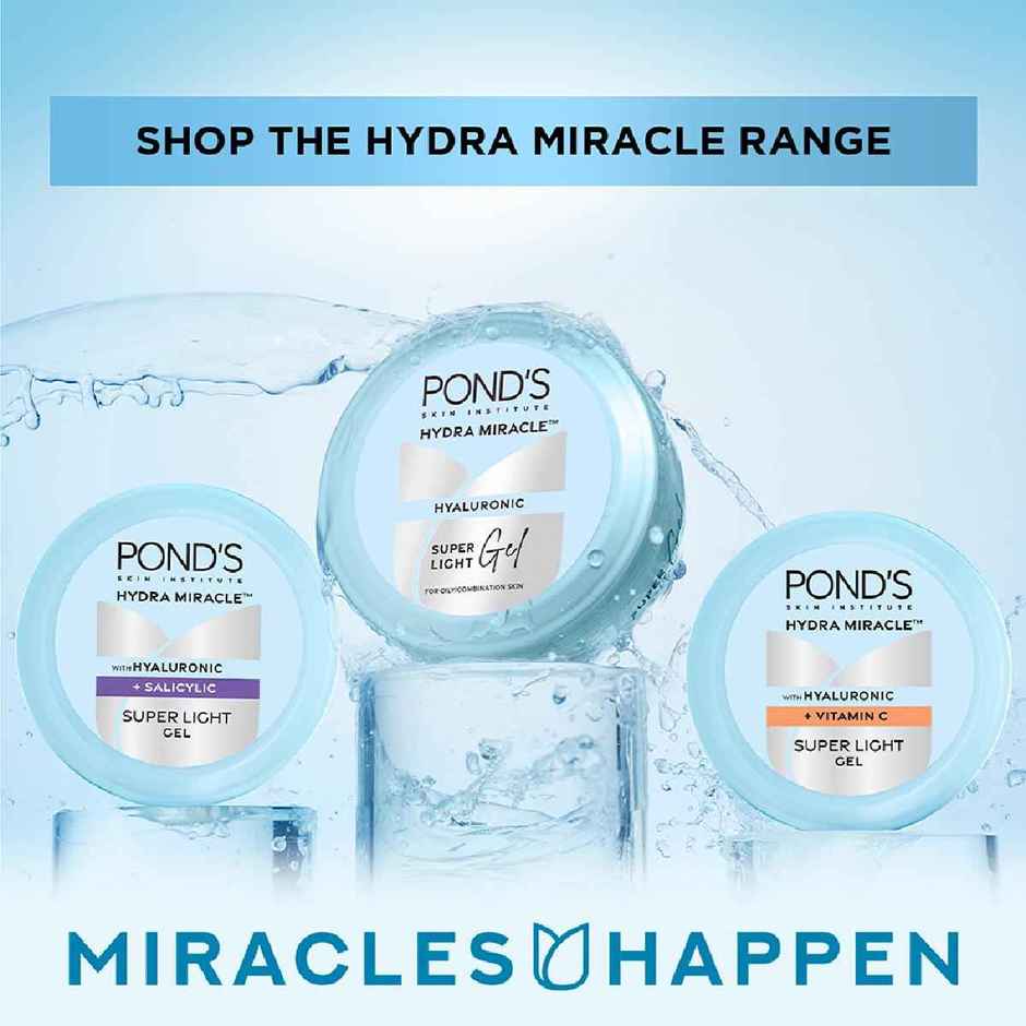 Pond's  Hydra Miracle Super Light Gel With Hyaluronic Acid & Vitamin C - 100G