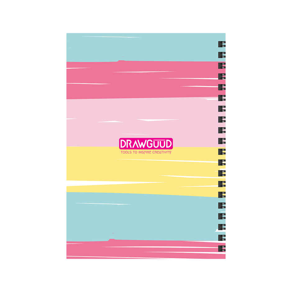 DRAWGUUD Single Line, Wiro Binding, Multicolour Thick Notebook - 200 Pages