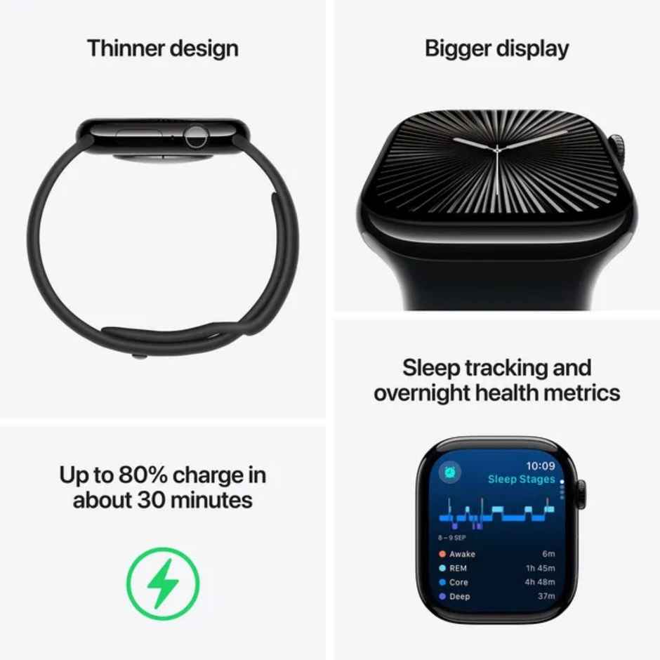 Apple Watch Series 10 - 42 mm | WatchOS 11 | Jet black