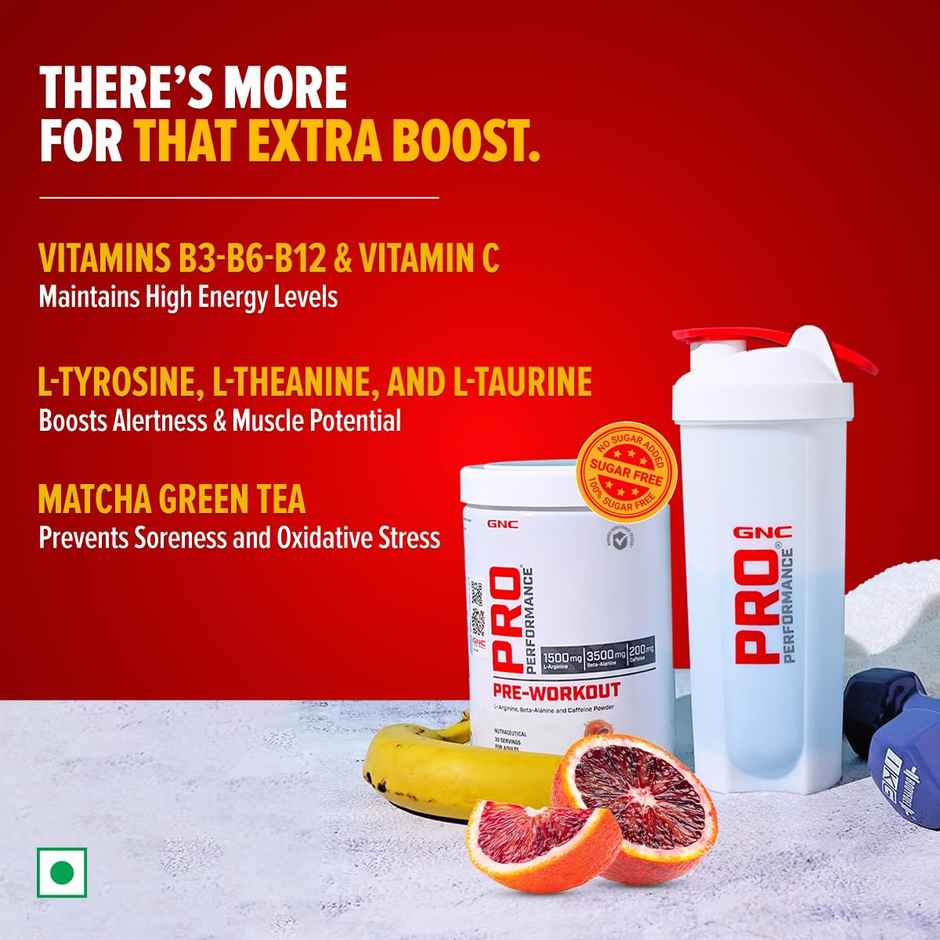 GNC Pro Performance Pre Workout Blood Orange | 30 Servings