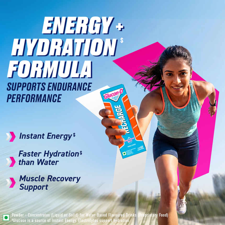 Glucon-D Recharge Instant Energy Drink Sachet | Orange