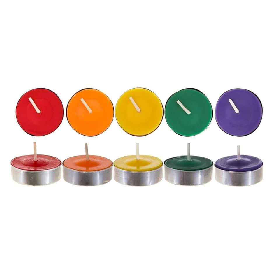 Colored T-Light Candles | 8 g each | Pack Of 10 | Walton