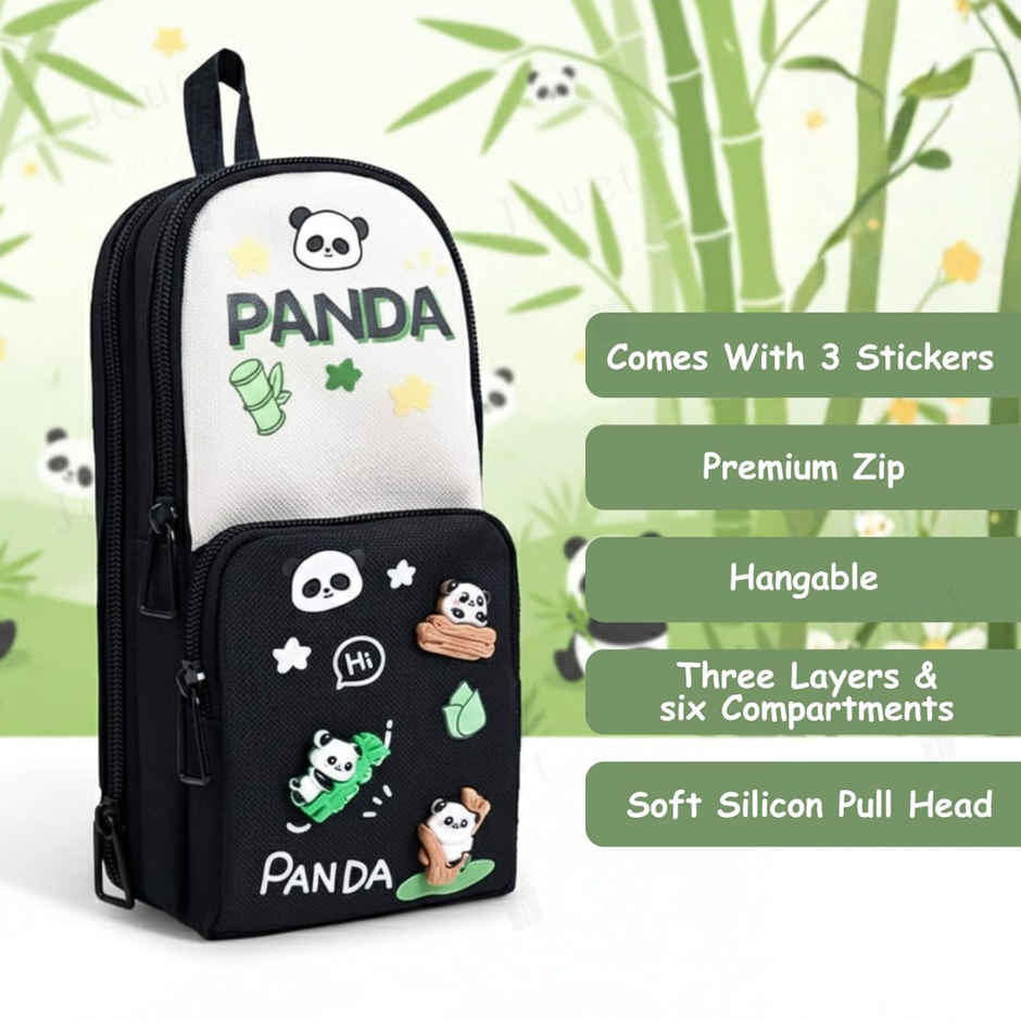 Fablue Panda Pencil Pouch | Black & White