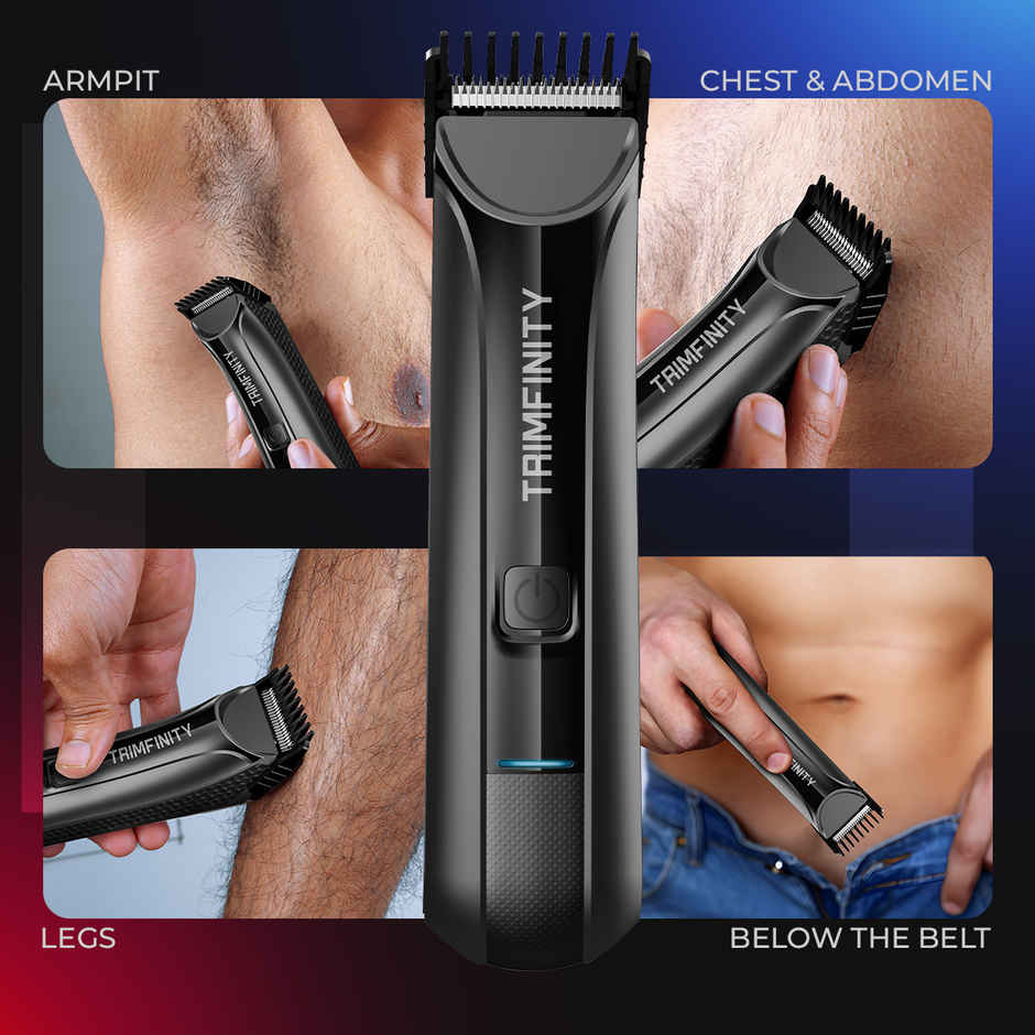 Urbangabru Trimfinity 1.0 Waterproof Body Trimmer | Stainless Steel Ceramic Blade, Led Light