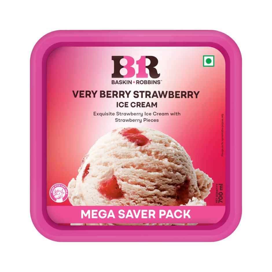 Baskin Robbins Very Berry Strawberry Ice Cream Tub
