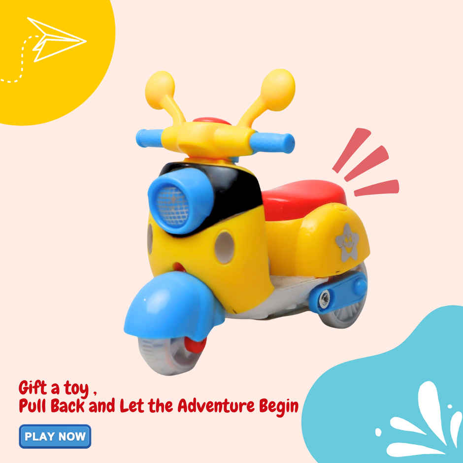 Toytales Cute Scooter Toy | Friction Mini Vehicle |Toys For Boys | Vehicle Toys
