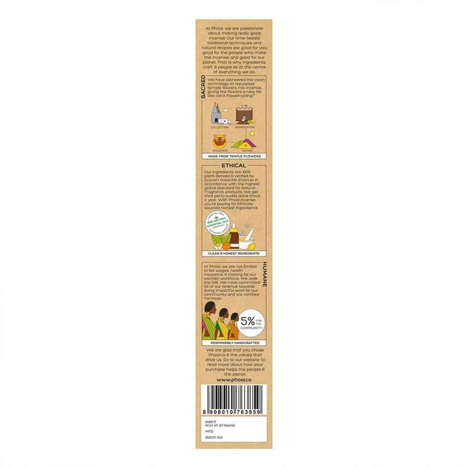Oudh Agarbatti Natural Certified Incense Sticks | Phool