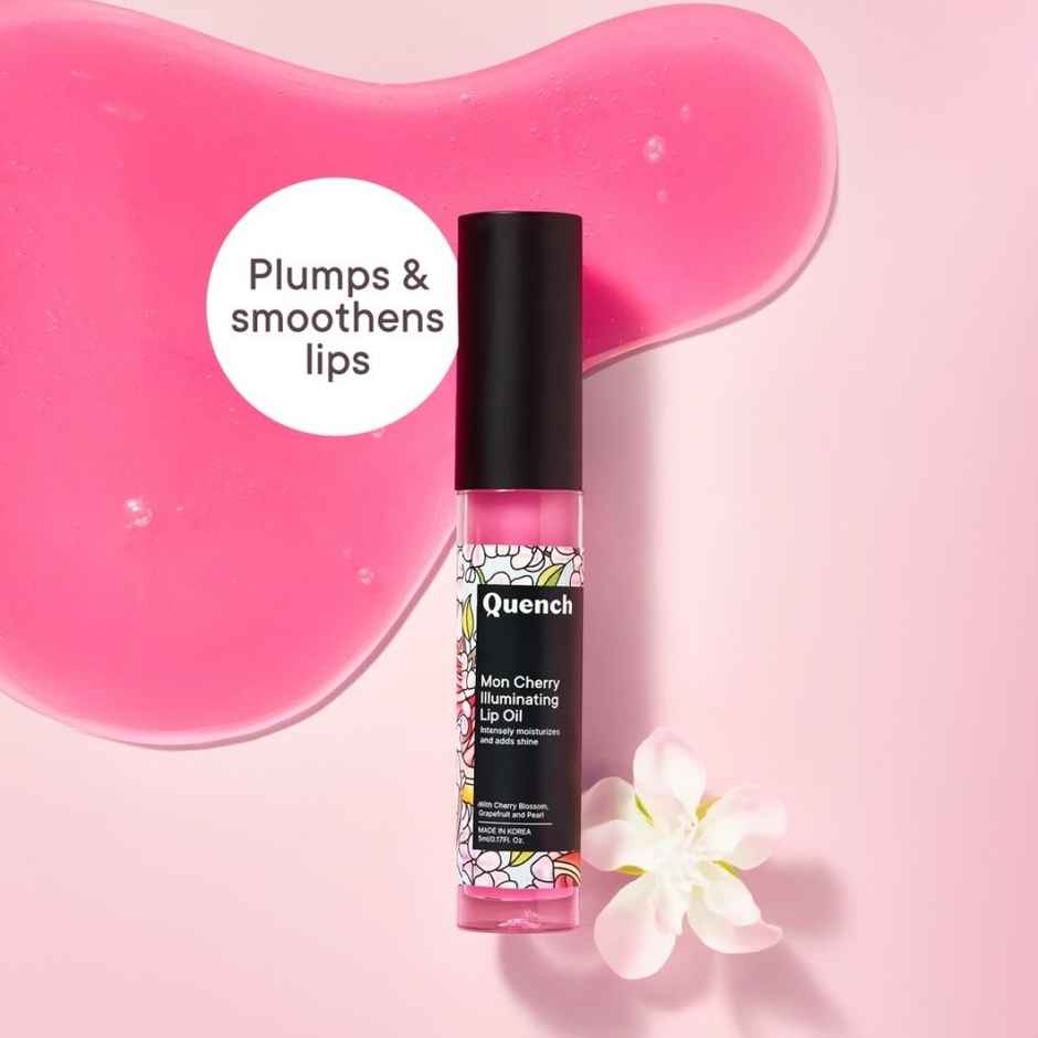 Quench Botanics Mon Cherry Illuminating Lip Oil (Pink), 5ml