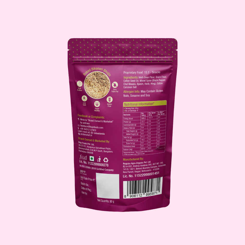 Protein Chef Sprouted Flour Bhujia | No Palm Oil