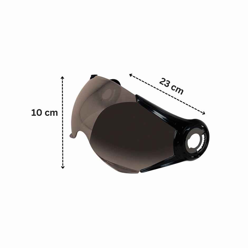 Vega Verve Helmet Smoke Visor-Scratch Resistant & UV Resistant