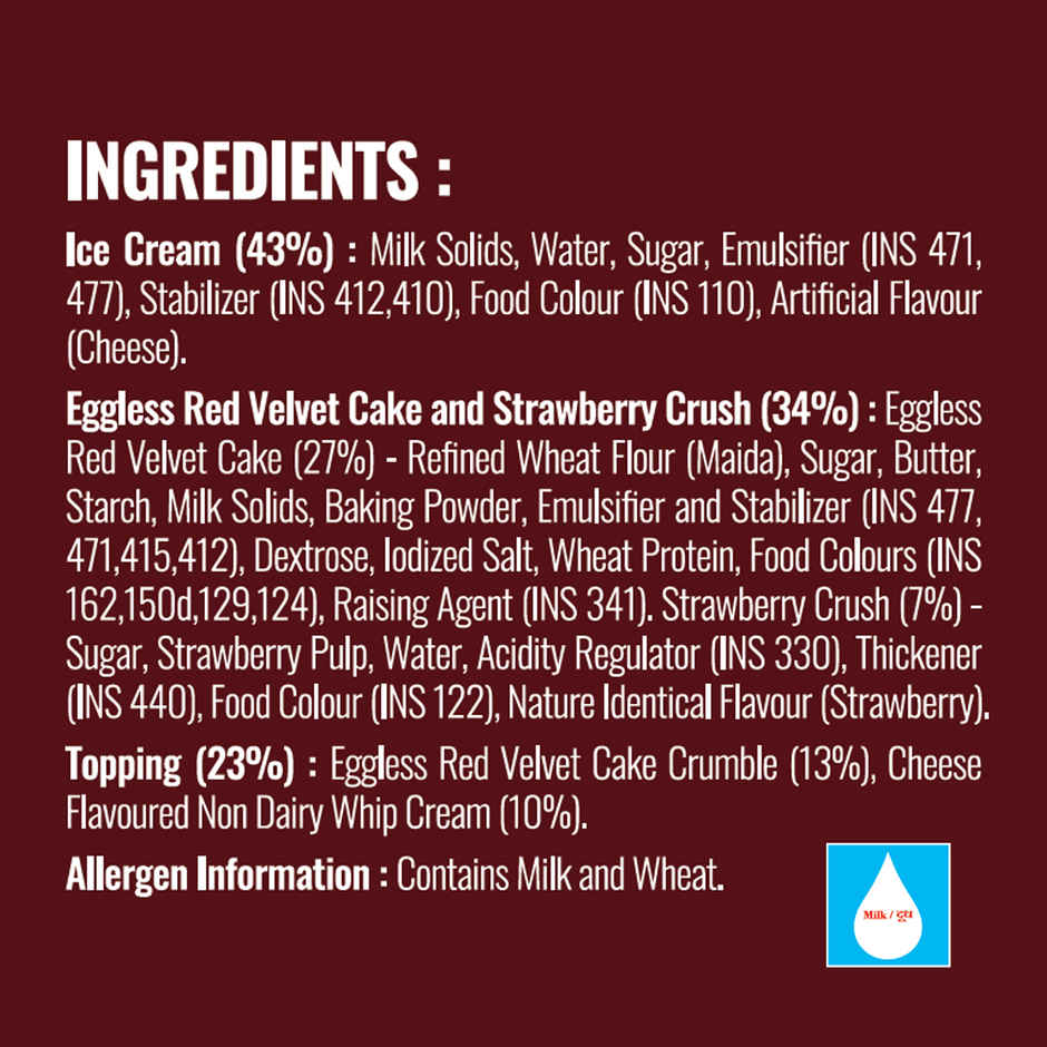 Dairy Day Bento Heart Shaped Red Velvet Ice Cream Cake