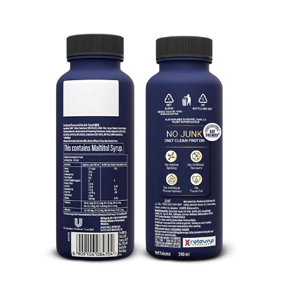 Horlicks Protein Milkshake, with 20g Protein Chocolate Flavour Combo 