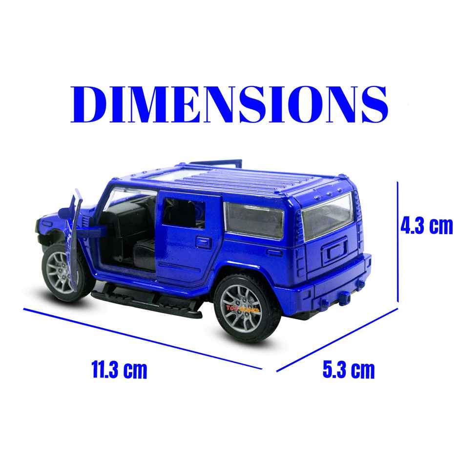 Toy Cloud Hummer Die Cast Metal Car With Opening Doors & Pull Back Action 1-32 Scale Mini Super Car