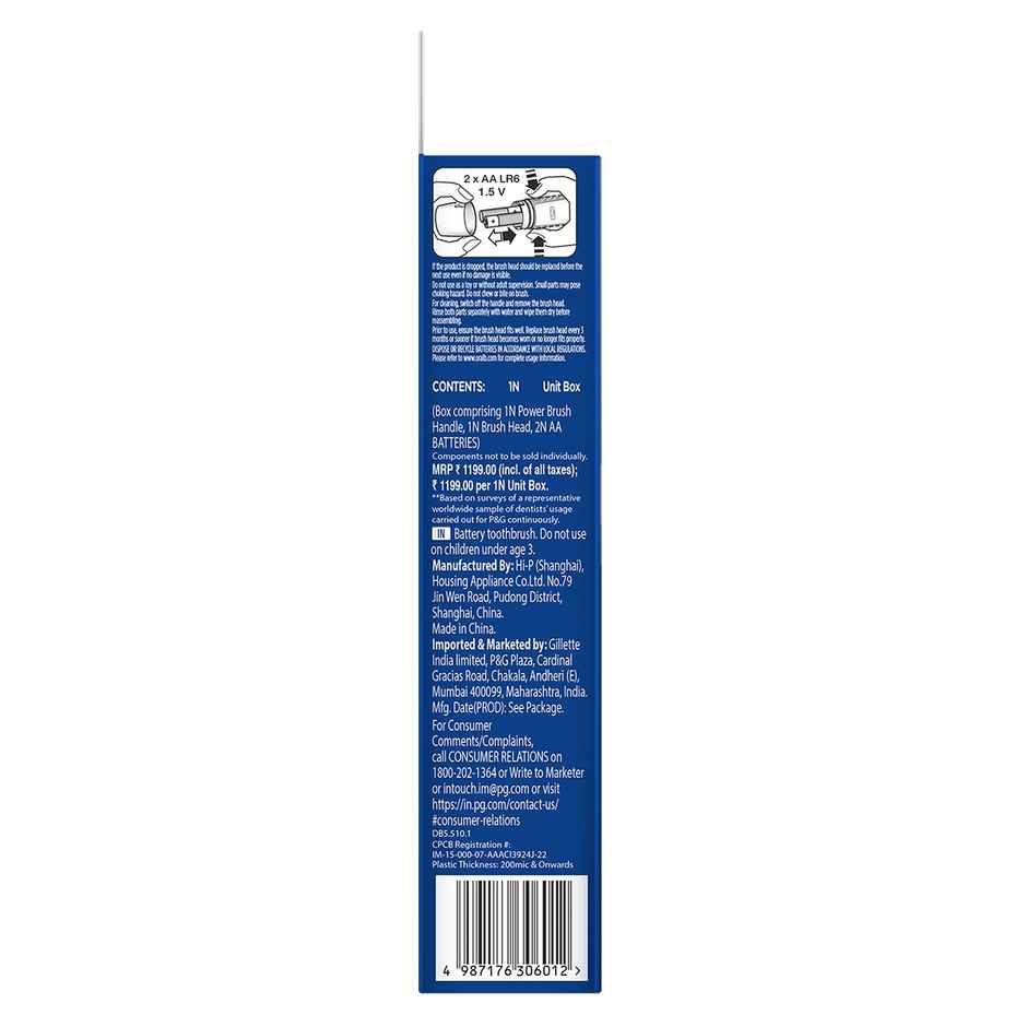 Oral-B Pro Expert Battery Operated With Replaceable Brush Head Electric Toothbrush (White)