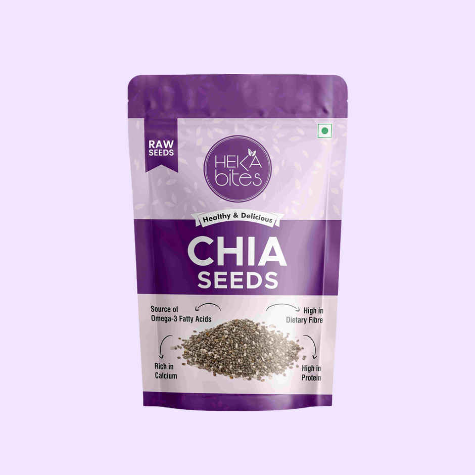 Heka Bites Raw Chia Seeds | Premium Seeds | Weight Loss Source Of Omega -3 & Calcium