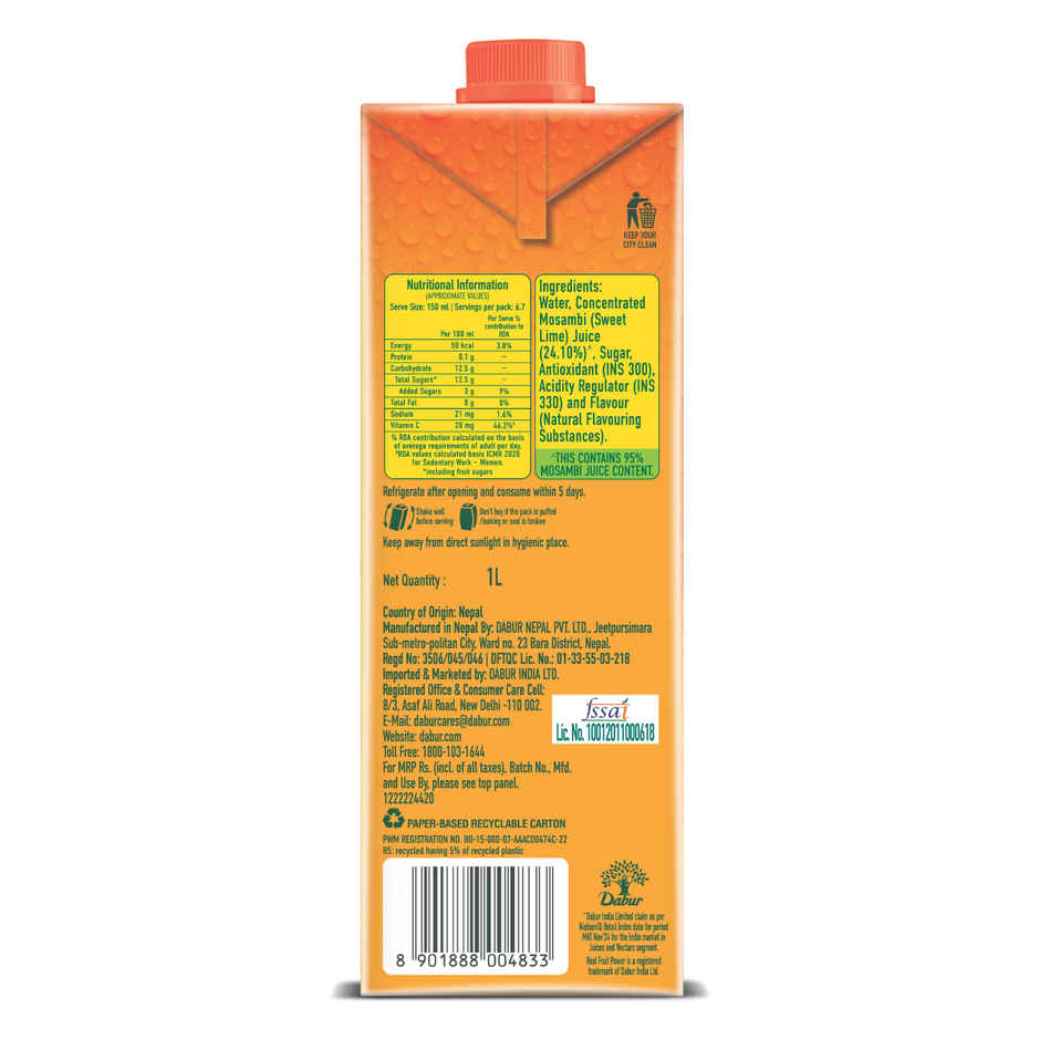 Dabur Real Mosambi Fruit Juice Combo