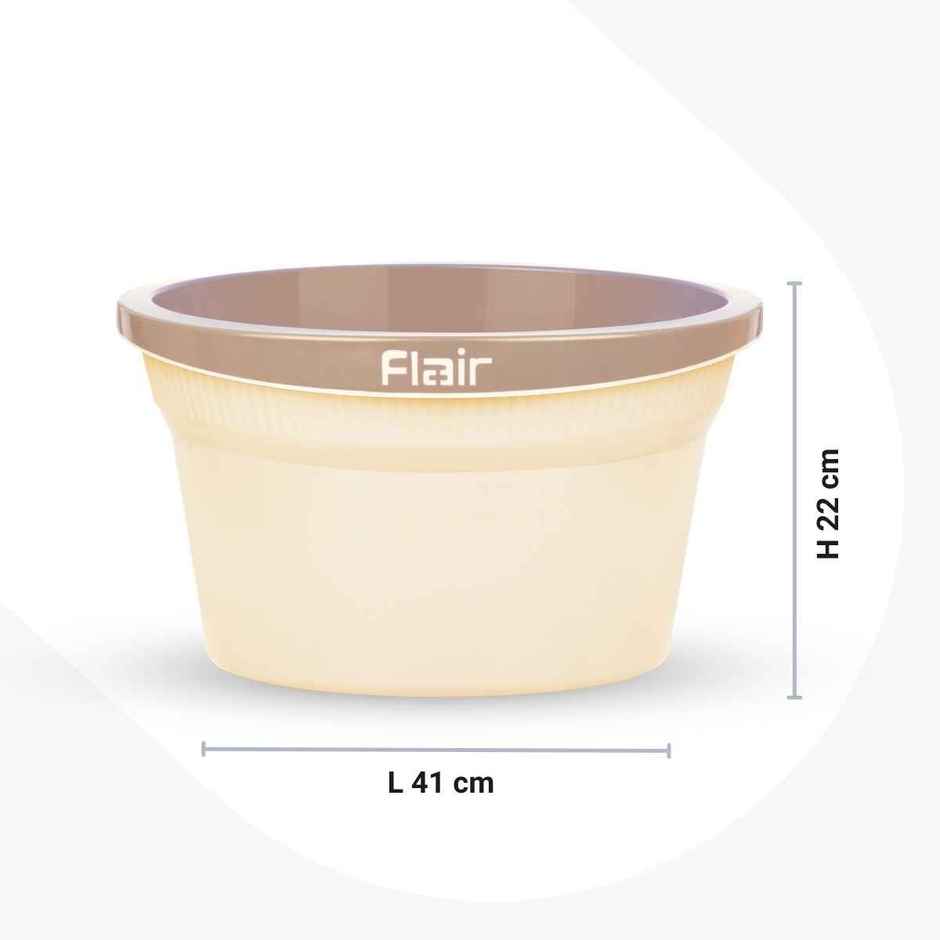 Flair Estella Home Bath Tub | 20 L | Beige