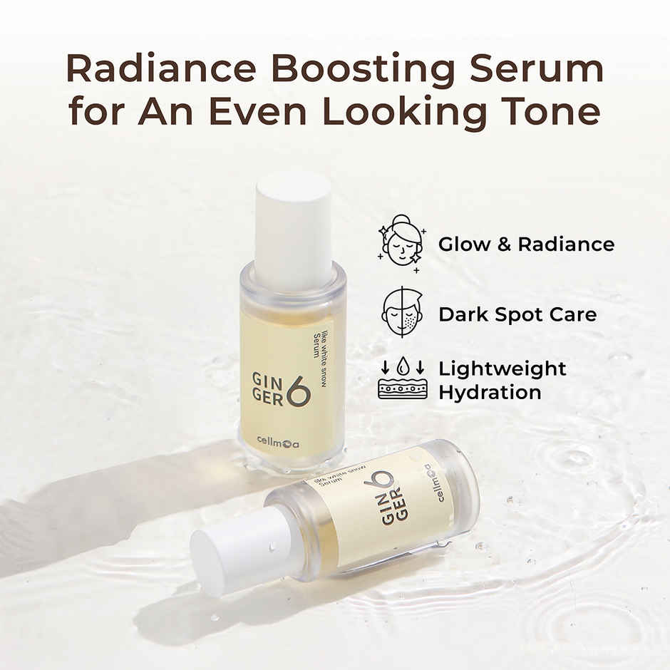 GINGER6 Anti-Aging Vit. B3 Tightening Korean Face Serum 70% Ginger Extract, Hyaluronic, Niacinamide