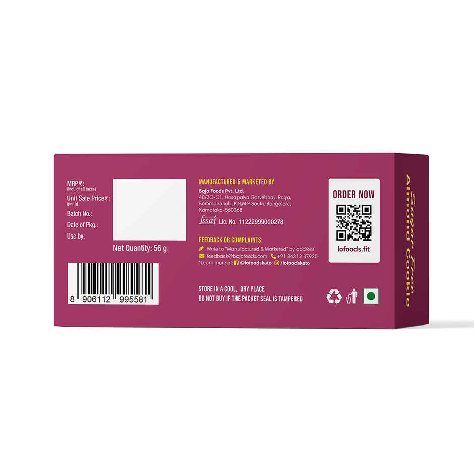 Lo! Foods Almond Sugar Free Biscuits | 25% Real Almond Cookies Combo