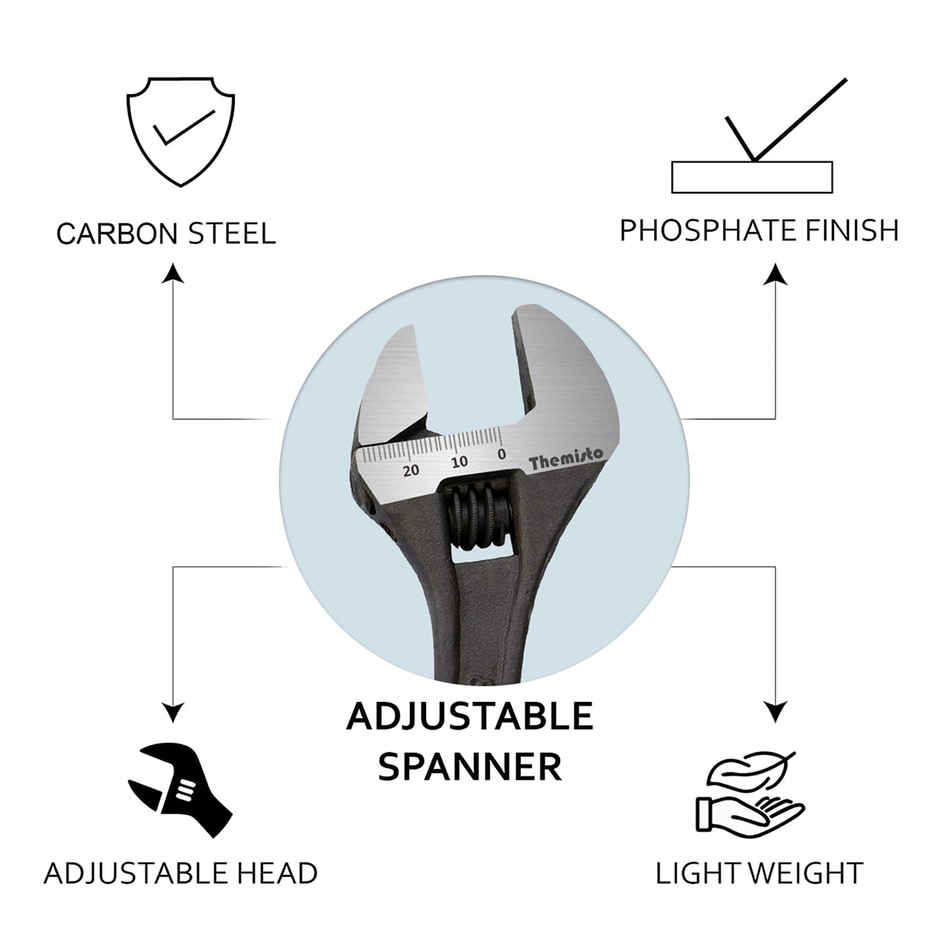Themisto Th-T11 8 Inch Adjustable Wrench