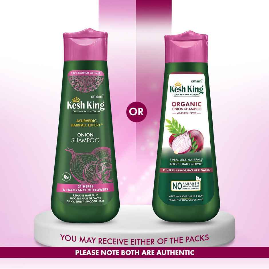 Kesh King Onion Shampoo With Curry Leaves Reduces Hair Fall