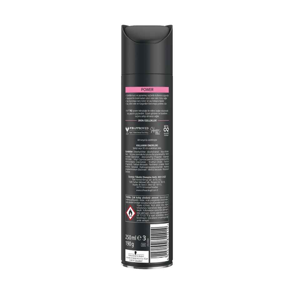 Schwarzkopf Taft Power Hold 5 Hair Spray For Heat Protection | Gives Cashmere Like Softness