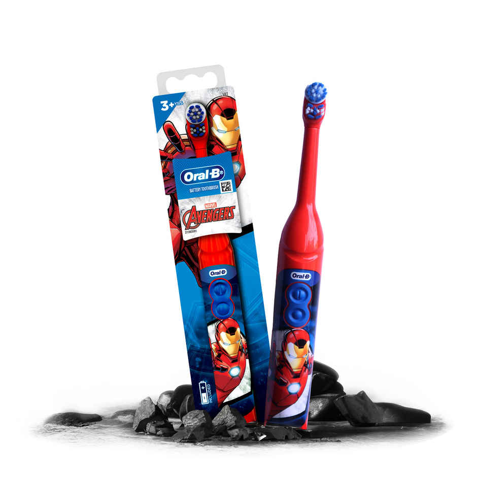 Oral-B Kids Iron Man Soft Battery Electric Toothbrush | 3+ Years