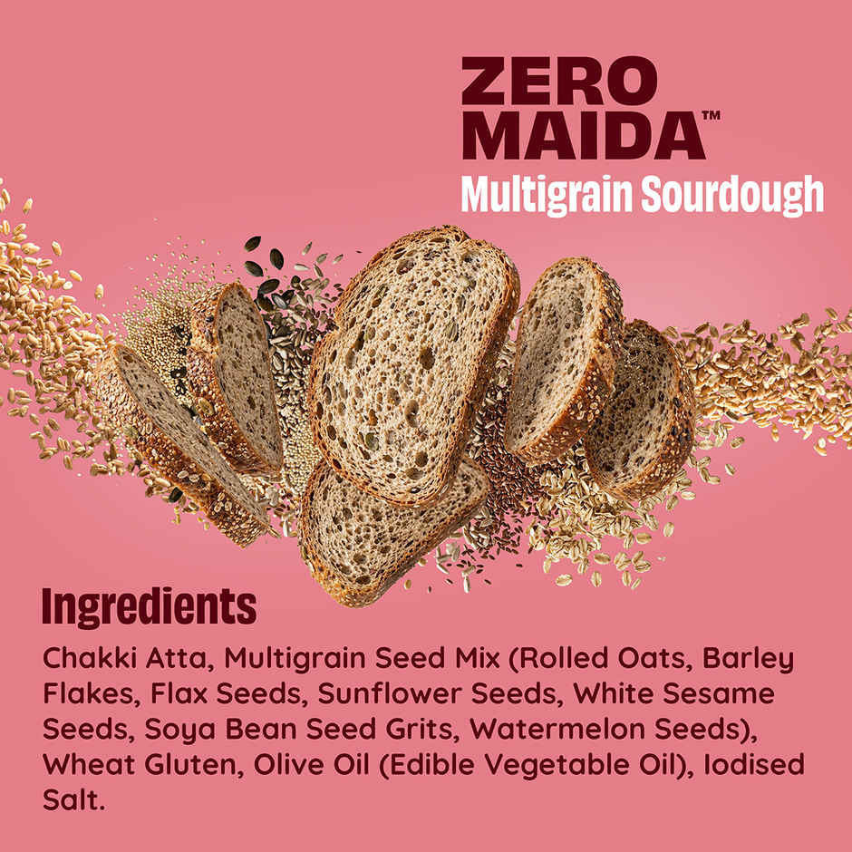 The Health Factory Multigrain Sourdough | Zero Maida | No Added Sugar | No Added Yeast