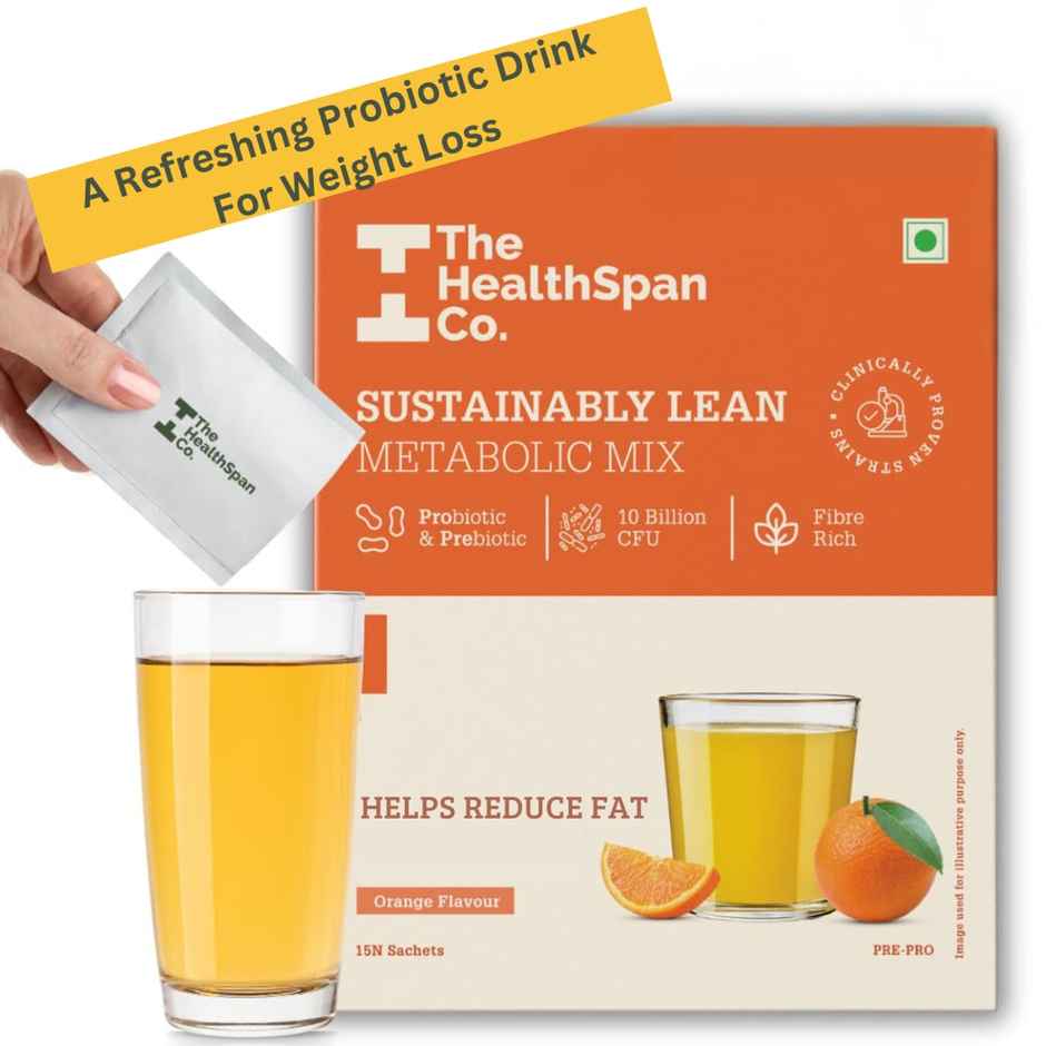 The Healthspan Co Metabolism Boost Drink For Weight Loss Orange