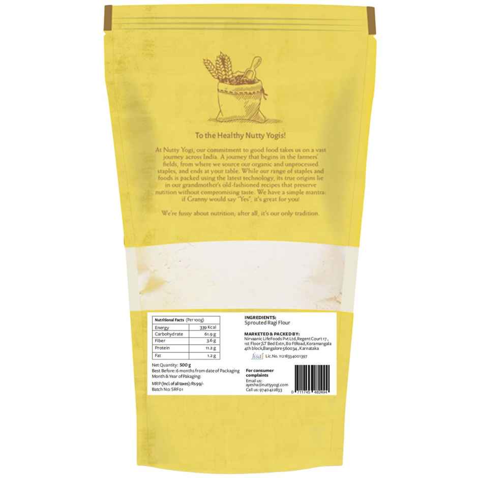 Nutty Yogi Sprouted Ragi Flour