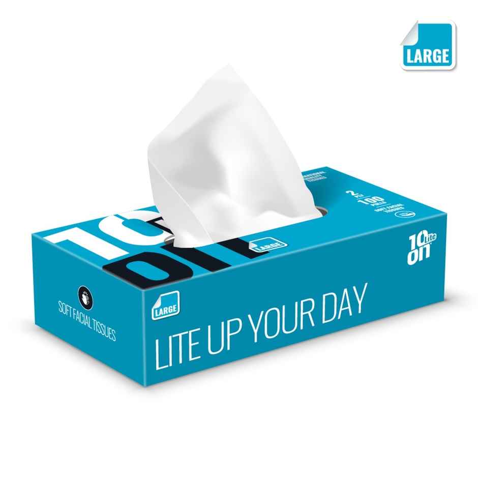 10'ON 2 Ply Extra Soft Face Tissue | Soft & Gentle