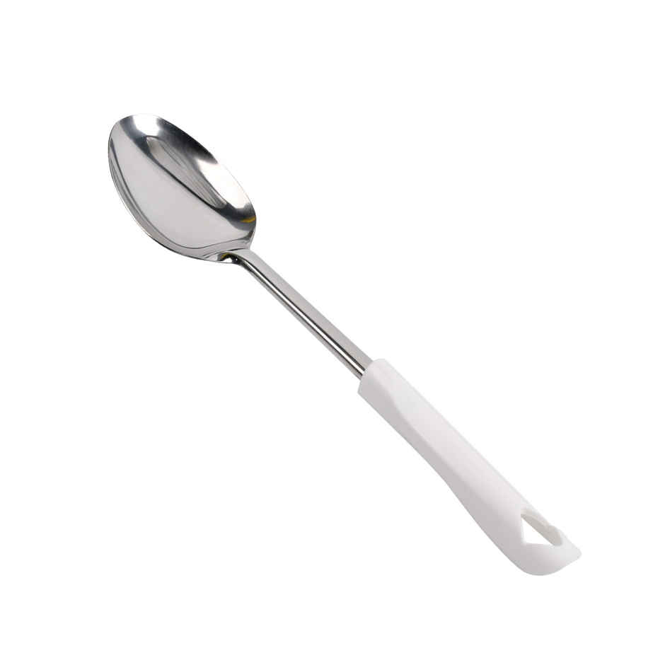 Habitat Diamond Specialty Large Solid Serving Spoon | Stainless Steel | Ergonomic Handle