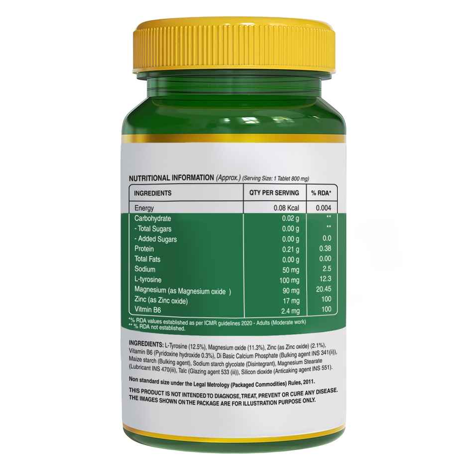Pure Nutrition Zinc Zma 120 VEG Tablets 800Mg
