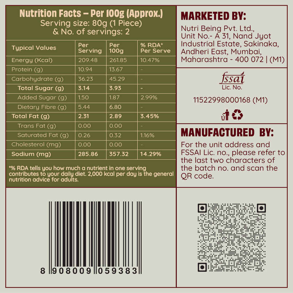 The Health Factory Zero Maida Focaccia Sourdough | Clean Label