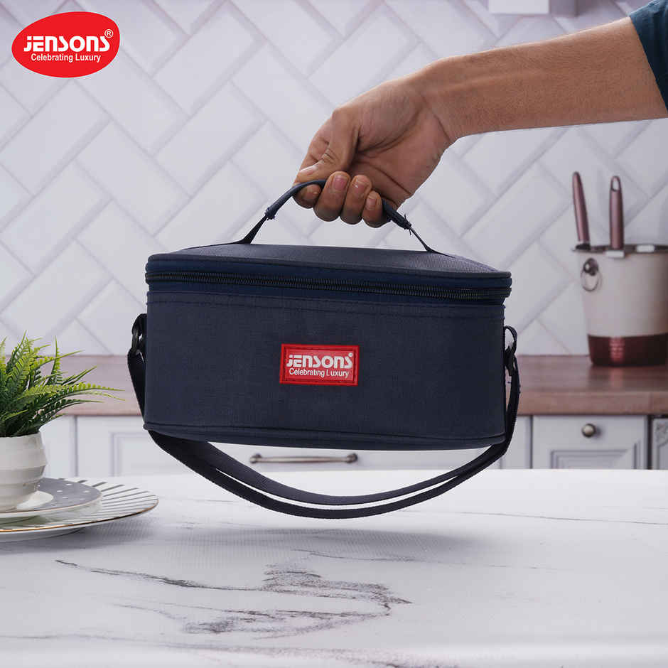 Jensons Stainless Steel Quade Meal 3 Lunch Box 350ml x 2 and 450ml x 1