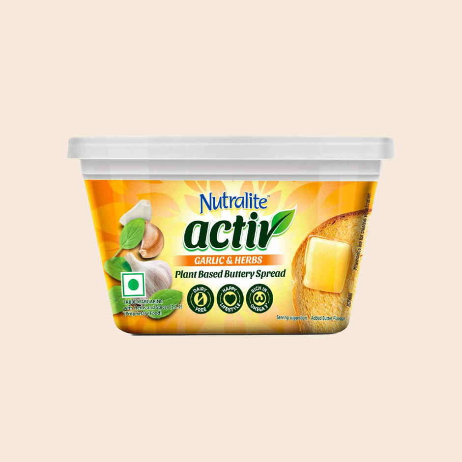 Nutralite Activ Plant Based Buttery Spread - Garlic & Herbs