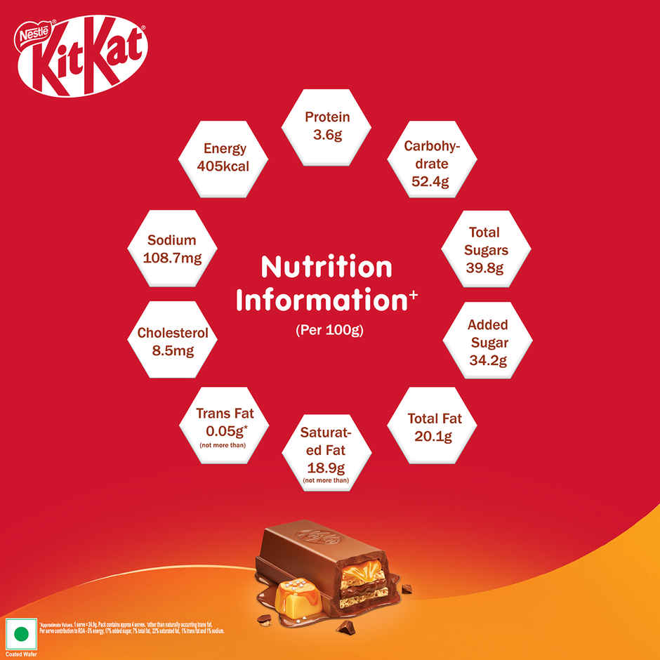 Kitkat Delights Salted Caramel Choco Coated Wafer Bar
