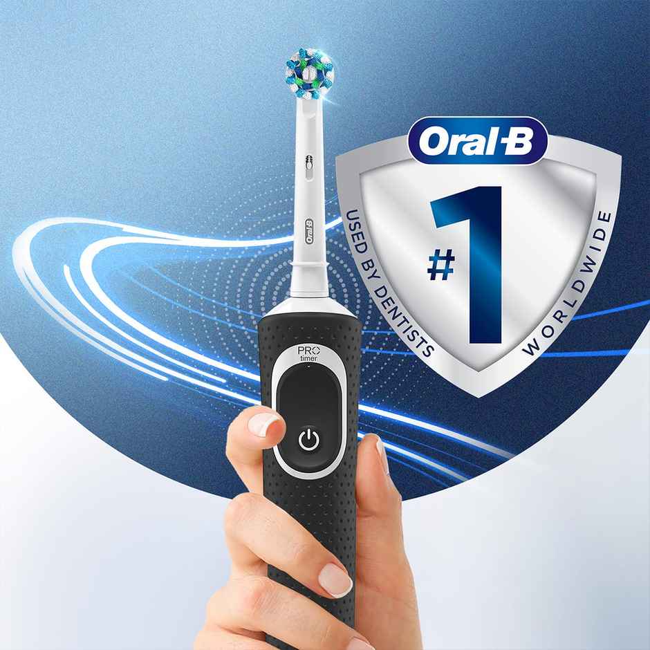 Oral-B Vitality Cross Action Electric Rechargeable Toothbrush, Powered By Braun (Black
