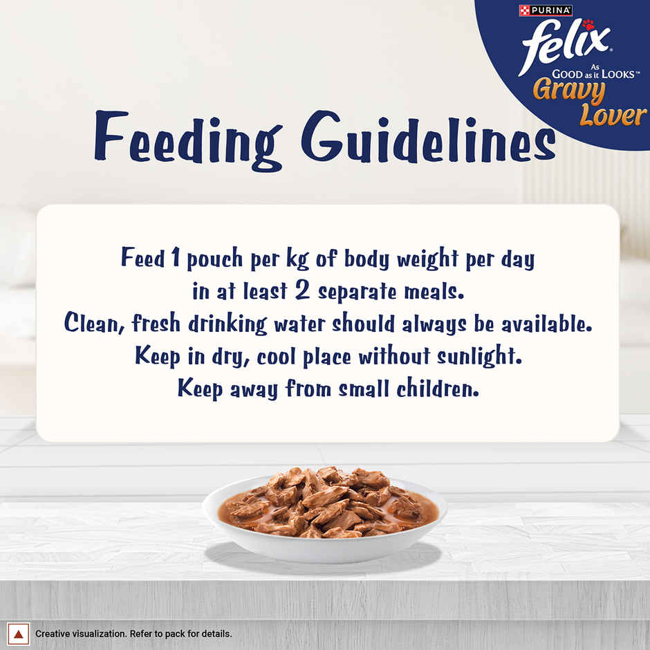 Purina Felix Gravy Lover, Meaty Mackerel Chunks