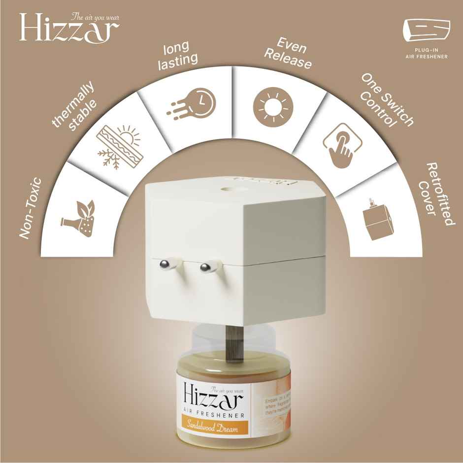 Hizzar Plug-In Diffuser Kit | Plug + 1 Refill - Sandalwood Dream