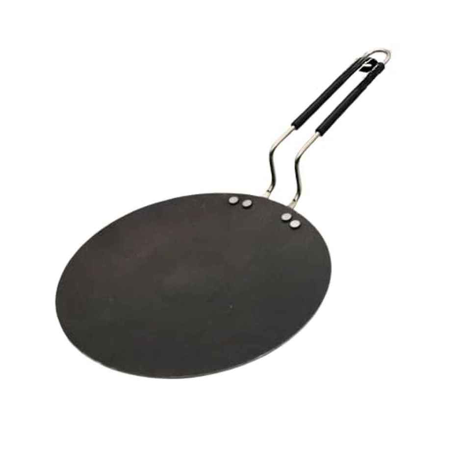 Jensons Iron Roti Tawa 25 cm | Pre-Seasoned | Gas Stove Compatible | Heavy Duty Tawa