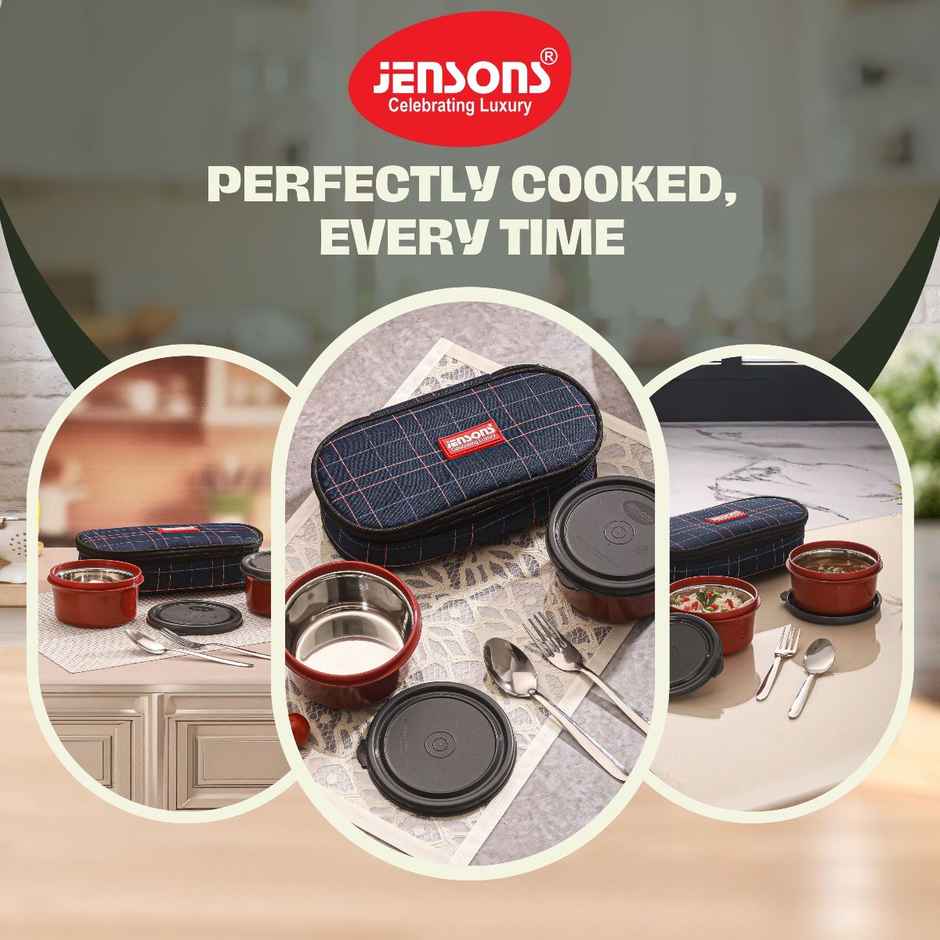 Jensons Stainless Steel Wonder 2 Lunch Box