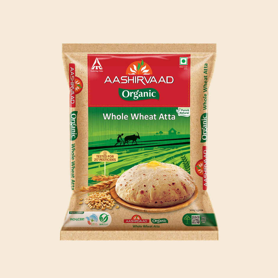 Aashirvaad Truly Organic Whole Wheat Atta, 0% Maida
