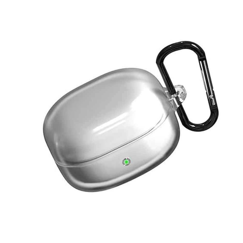 Sounce Silicone Case Cover for Samsung Galaxy Buds 2 | Anti-Dust with Carabiner | Transparent