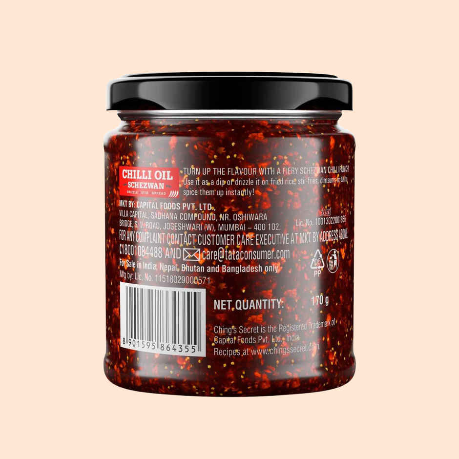 Ching's Chilli Oil Schezwan | Garlic Schezwan Chilli Oil With Real Sichuan Pepper